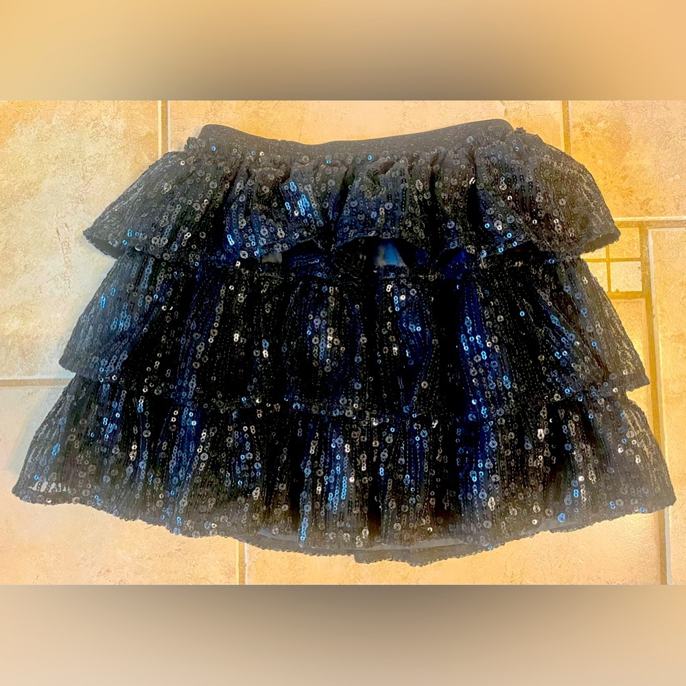 Cat & Jack tiered sequin mini skirt
